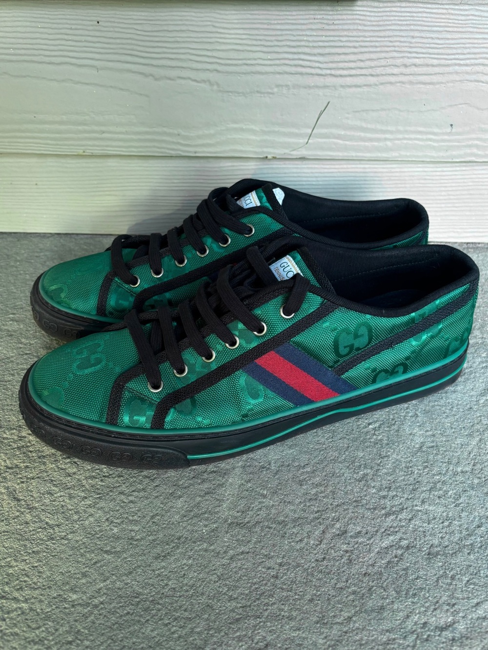 Gucci Off The Grid Low Top Sneakers Green, Like New 🔥